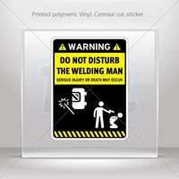 Sticker Decal Funny Do Not Disturb The Welding Man Tablet Laptop Water (6 X 4.48 Inches)