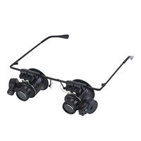 Nadalan Magnifying Glass Eye Mirror Eyepiece Glasses Type LED Lights Magnifier Loupe Jeweler Magnifying Glasses Tool 20X