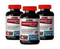 Brain Support Supplement - ANTIOXIDANT MEGA Complex - Natural Formula - Resveratrol antioxidant - 3 Bottles 180 Capsules