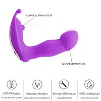 PGtoy 12 Multispeed Wireless Portable Toy Kit Cuerpo de Silicona Masaje Wand USB de Carga Impermeable Purple