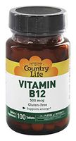 Country Life Vitamin B-12, 500 mcg - 100 Tablets