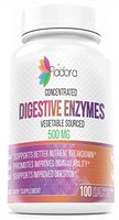 Digestive Enzymes 500mg - Supports Improved Nutrient Breakdown & Digestive Health, (Gas and Bloating Relief) 100 Vegetarian Capsules by Fladora, Non-GMO, Gluten Free