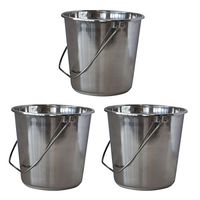 SSB528SET Xlarge Stainless Steel Bucket Set – 3Piece