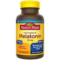 Nature Made Fast Dissolve Melatonin 10 mg Tablets, 300 Count for More Restful Sleep Support†