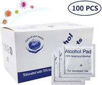 Donse for Safe Alcohol Prep Pad, 100 Alcohol Wipes for Glasses, Beauty Tools, Mouse, Kitchens, Bathrooms, Toilets, Cell Phones. (100)