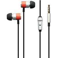 Premium Hi-Fi Sound Earbuds Hands-Free Earphones Mic Dual Metal Headphones Headset 3.5mm [Wood Trim] Compatible with LG Stylo 4, G Pad F2 (8.0) - Motorola Moto G6 - OnePlus 6