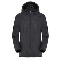 Amlaiworld Men Women Plus Size Tops Casual Jackets Windproof Ultra-Light Rainproof Windbreaker Top Black