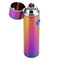 Padgene 360° Dual Arc USB Rechargeable Windproof Electrical Plasma Arc Lighter - Plasma Beam Lighter for Cigarette Cigar Pipes (Rainbow)