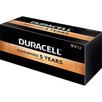 Duracell Procter & Gamble 01601 9V Batteries Coppertop 12/BX Black