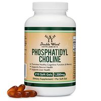 Phosphatidylcholine 1,200mg – 210 Softgels – Enhanced Version of Sunflower and Soy Lecithin - Non-GMO, Made and Tested in the USA to Support Brain Health by Double Wood Supplements