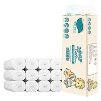 Little grass 12 Rolls Toilet Paper Ultra Soft Toilet Tissue Paper 4-Ply for Home Kitchen Bathroom Restaurant Strong And Highly Absorbent Hand Towels