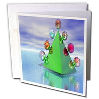 3dRose Christmas Balls 3d - Greeting Cards, 6 x 6 inches, set of 12 (gc_12280_2)