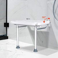 Bathroom Collapsible Shower stool, Restroom Anti-skidding Shower seat Wall-mounting type Bath seat Bath stool for disabled Elderly-A 38x40x42cm(15x16x17)