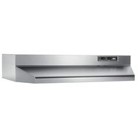 Broan-NuTone 403604 Convertible Range Hood Insert with Incandescent Light, Exhaust Fan for Under Cabinet, Stainless Steel, 6.5 Sones, 160 CFM, 36"