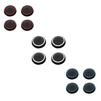 Insten [6 Pair / 12 Pcs] Silicone Analog Thumb Grip Stick Cover for PS4 Dualshock 4/ PS3 Dualshock 3/ PS2 Dualshock/ Xbox One Wireless/ Xbox 360 Controllers (Black/Red, Black/Blue, Black/White)