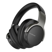 Ausdom ANC8 Active Noise Cancelling Bluetooth Headphones, Over Ear Wireless Headphones Wired Headsets with Microphone, 30H Playtime Comfortable for Travel Work TV PC Computer Cellphone Music - Black