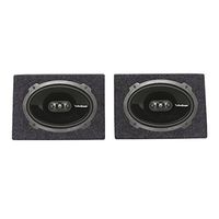 Package: Pair of Rockford Fosgate P1694 6x9" Punch Series 4-Way Speakers Totaling 300 Watt + Rockville RS6X9PR (2) Single 6" x 9" Wedge Speaker/Subwoofer Enclosures