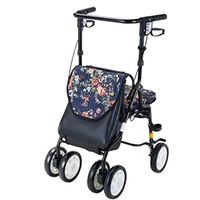 TYJ-USA Elderly Walker Lightweight Folding Multi-Function Push Can Sit Scooter Aluminum Alloy Light Folding Shopping Cart (Color : B)