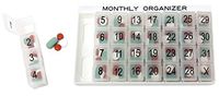 31 Day Monthly Organizer System with Removable Pill Boxes in a Storage Tray (1)