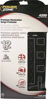 Powerzone, Black OR504142 Heavy Duty Surge Protector