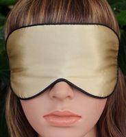 iHealthia Natural Silk Eye Mask, Soft Sleep Mask & Blindfold, Smooth Eye Covers & Eye Shades (Small, Gold)