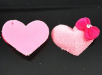 20pcs Resin Heart Bow Rhinestone Flatback Button Embellishments U Pick (Pink)
