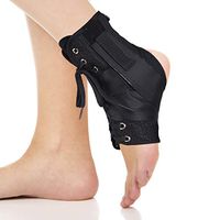 DRWELLAND Ankle Stabilizer - Foot Immobilizer Lace Up Ankle Support Brace - Sports Injuries, Sprains, Swelling Joint Pain, Tendonitis, Heel Spur - Adjustable Compression Straps Guard Protector