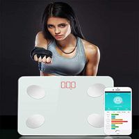 FYLD Multifunction Bluetooth Body Fat Scale Smart Scale Digital Bathroom Wireless Weight Scale, Body Composition Analyzer with Smartphone Led Display,180KG, 27 23 cm