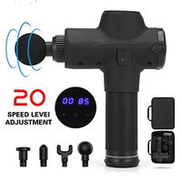 NWHEBET Percussion Massage Gun Handheld Deep Tissue Massager Gun Muscle Massager for Pain Relief, Rechargeable Massage Device with 4 Massage Head 20 Speed Control Portable Bag