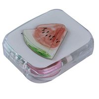 Bigsweety Cute Watermelon Contact Lens Case Portable Contact Travel Kit Cartoon Fruit Glasses Container Holder (White)