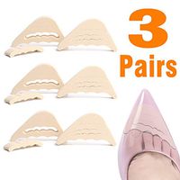 3 Pairs Adjustable Shoe Filler, Toe Filler, Shoe Inserts to Make Big Shoes Fit,Shoe Plugs for Men & Women, Fits Pumps, Flats,Boots,Sneakers etc (Beige)