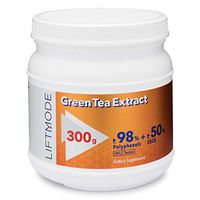 LiftMode Green Tea Extract Pure Bulk Powder Supplement - Natural Fat Burner for Weight Loss, Healthy Heart & Antioxidant | Vegetarian, Vegan, Non-GMO, Gluten Free - 300 Grams (600 Servings)
