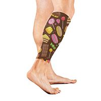 Leg Sleeve Cartoon Cute Candy Dessert Chocolate Cake Calf Sleeves 1 Pair for Men/Women Running/Cycling/Maternity/Travel/Ourdoor Activities