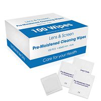 amFilm Screen Cleaning Wipes, Pre Moistened Cleansing Cloths Great for Smartphone, iPhone, Tablets, iPad (60x60mm, 2.4x2.4inches)-100 Individually Wrapped