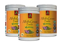 Blood Pressure Vitamins for Women - Alfalfa Organic Grass Powder - Pure and Potent Ingredients - Digestion Supplements - 3 Cans 24 OZ (168 Servings)