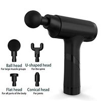 Upgrade Massage Gun, Muscle Massage Gun Deep Tissue Percussion Muscle Massager Pain Relief for Athletes, Cordless Handheld Electric Massager with 4 Replaceable Heads (Black)