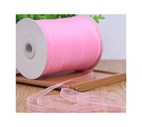 Champagne (10 Meters/Lot) 1/4''(6Mm) Organza Ribbons Wedding Christmas Birthday Party Decoration Gift Wrapping Ribbons,Light Pink