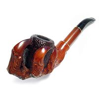 Churchwarden Wooden Pipe Decorated with Leather. RED Dragon Claw Tobacco Pipe, Handcrafted Smoking Pipe of Pear Wood 13'', Designed for Pipe Smokers … (Dragon Claw)