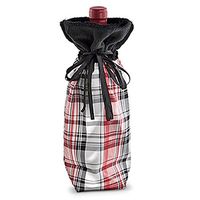 Epic 43-436 12.5" Nubby Tan Single Wine Bottle Bag with Cane Handles