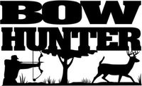 Bow Hunter Deer Buck Hunting Sportsman Car Truck Windows Decor Decal Sticker - Die cut vinyl decal for windows, cars, trucks, tool boxes, laptops, MacBook - virtually any hard, smooth surface