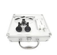 Ocean Aquarius Surgical 2.5X420mm Binocular Loupes Black Loupes And Silver Frame With Portable Led Head Light Lamp +Aluminum Box