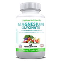 Healthier Nutrition Magnesium Glycinate 400mg | Vegan, Chelated, Non-GMO Gluten Free | No itching,Cramps or Joint Pain