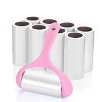 Lint Roller+9 Rolls of Spare Paper - 60 Sheets Per Roll, Rolling Sticky Picker Cleaner for Cloth, Pet Hairs, Car Seats, Carpet, Upholstery and Floors Super Viscous Force