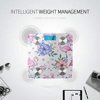 Bluetooth Body Fat Scale Lovely Romantic Pattern Smart Wireless Scale with LCD Display Measuring Body Weight Bmi and Health Digital Scale
