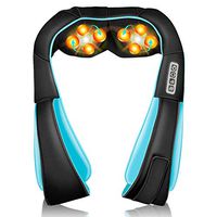 Back and Neck Massager Foot Massager with Heat Deep Kneading Massage for Neck, Back, Shoulder, Legs and Foot, Use at Home, Car, Office (Blue)