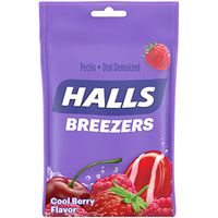 Halls Breezers Pectin Throat Drops Cool Berry - 25 Drops