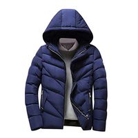 Alvinm Men's Jacket Fashion Men's Autumn Winter Casual Pocket Button Down Jacket Outwear Blue
