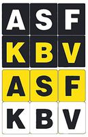 [4 Sheets] Beam n Read Extra Bold, Large Print Keyboard Vision Stickers, 4 High Contrast Color Combinations for PC & Mac