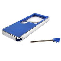 ElectroOptix Handheld Mini Illumination Magnifying Glass with Mini Pen 3X 5X Double Lens Magnifying Glass for Reading Jewelry Identification DIY Crafts Carving and Repair Loupe (Color : Blue)