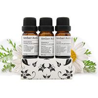 Vetiver Sandalwood Chamomile Essential Oil Set, 100% Pure Aromatherapy Essential Oils for Diffuser, Massage, Skin Care - 3 X 10ml